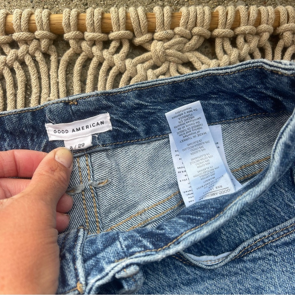 Good American Distressed High Rise Jeans Size 8 / 29 - Picture 5 of 7